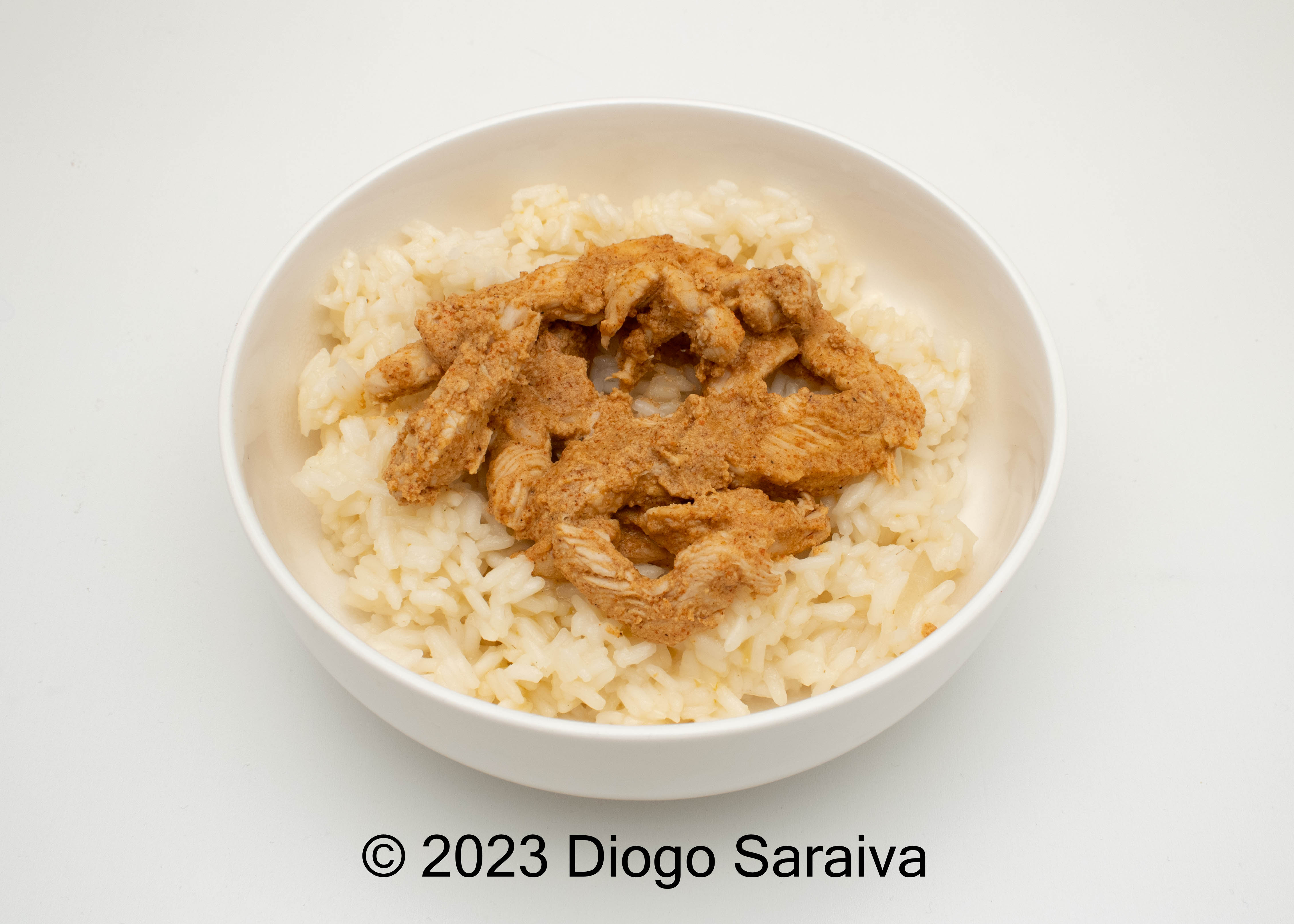 Frango Indiano com Arroz Branco